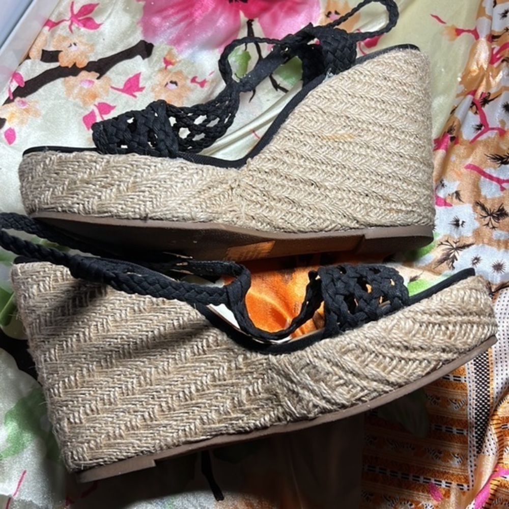 Steve Madden black strappy espadrille size 8 black - Picture 3 of 14
